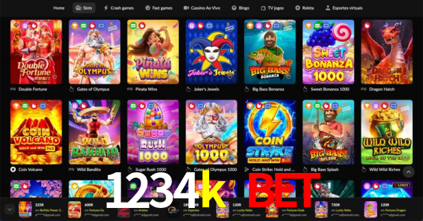 Interface do App 1234k bet